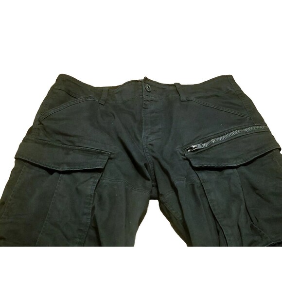 G-Star Raw Cargo Pants Men's 33x32 Black Rovic Zip 3D Straight Tapered (35×30) - Picture 2 of 7